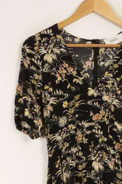 Cheap ba&sh Robe e à motifs fleuris - Taille XS/34 Noir