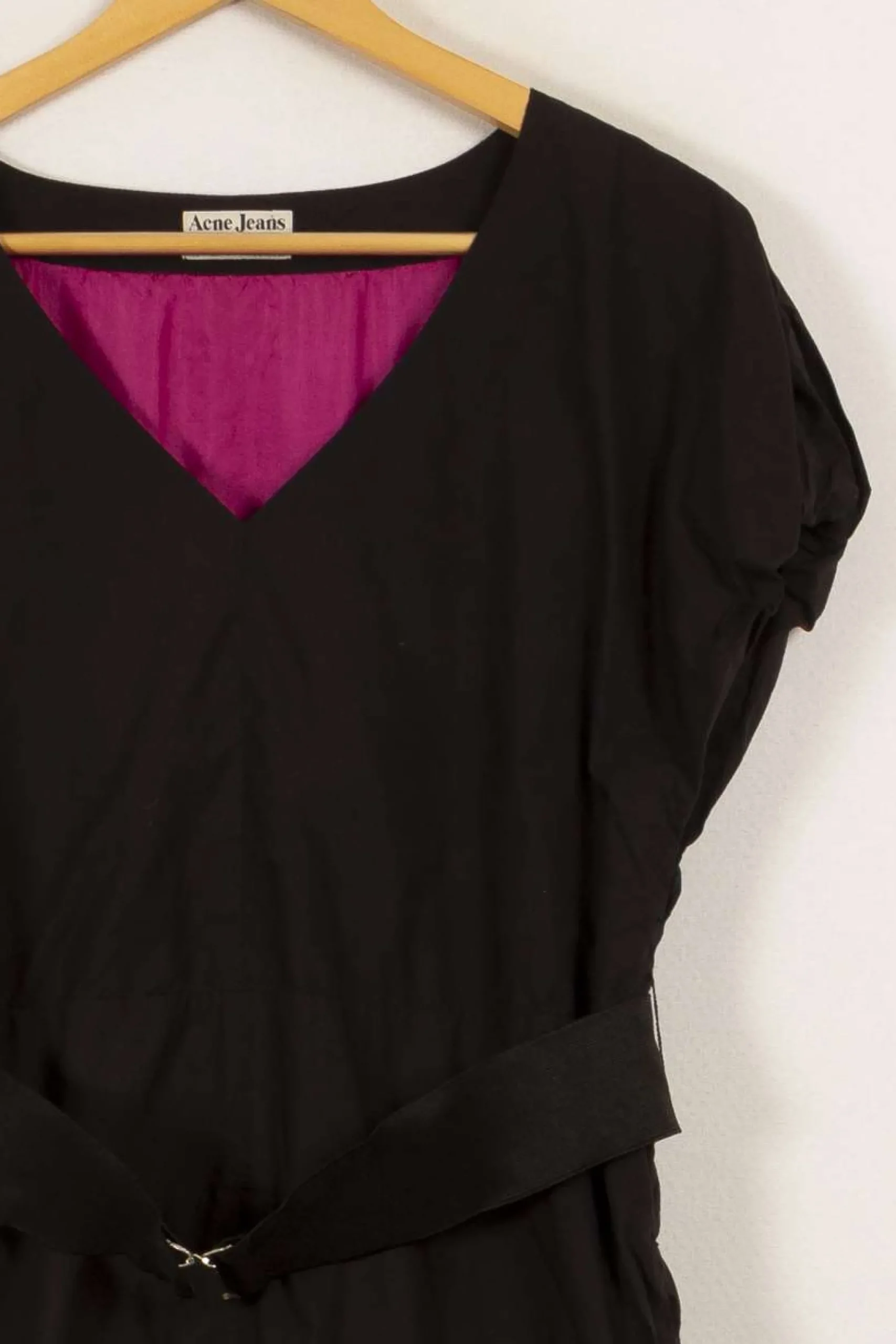 Hot Acne Studios Robe e à motifs roses - Taille S/36 Noir