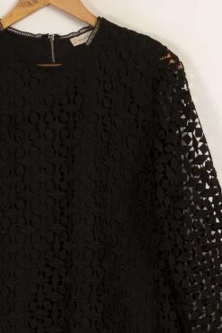 Fashion Paul & Joe Sister Robe e avec broderies - Taille L/40 Noir