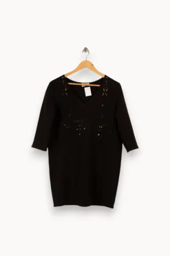Outlet ba&sh Robe e avec détails - Taille M/38 Noir
