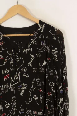 New IKKS Robe e avec motifs - Taille M/38 Noir