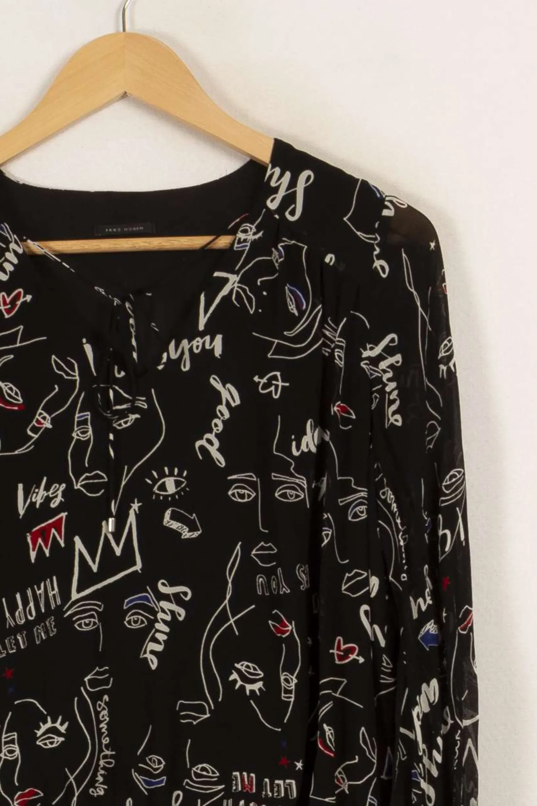 New IKKS Robe e avec motifs - Taille M/38 Noir
