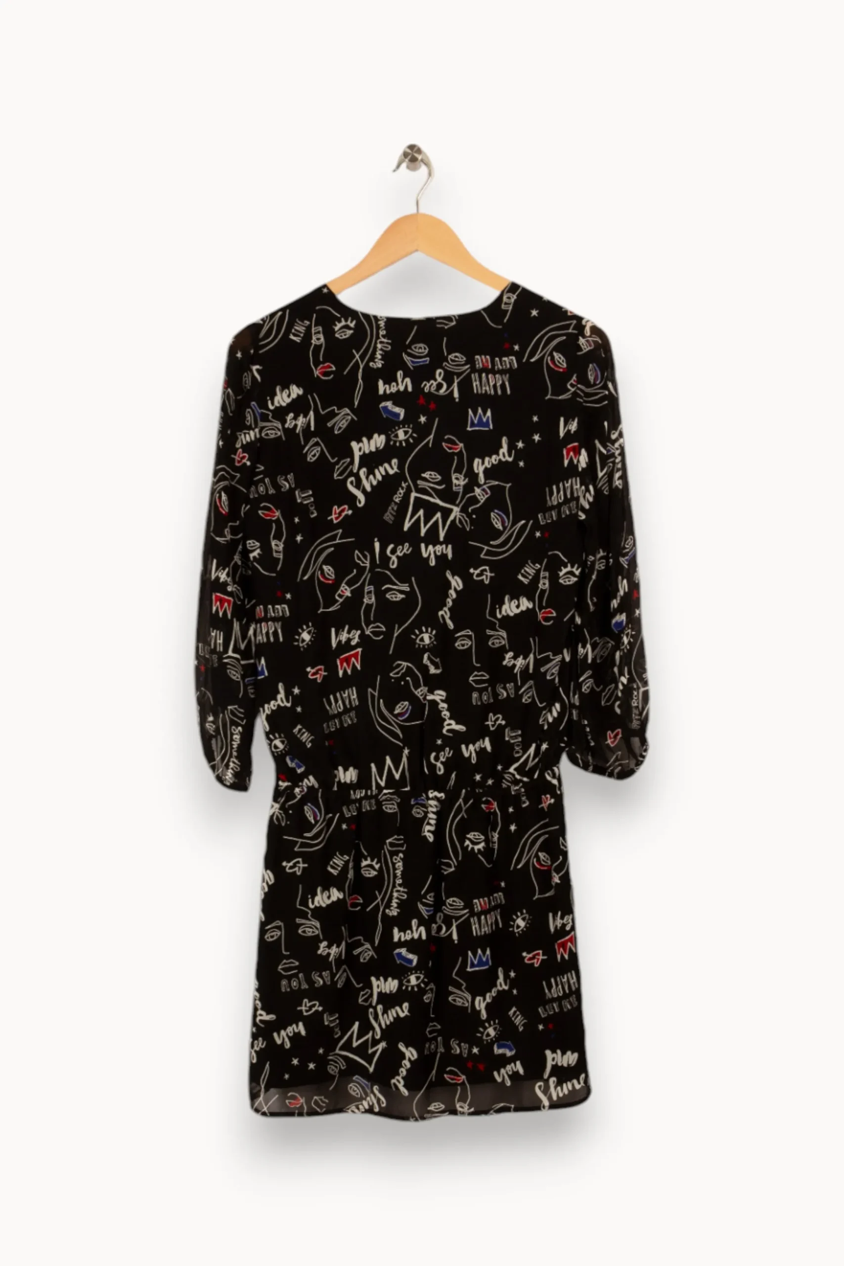 New IKKS Robe e avec motifs - Taille M/38 Noir