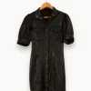 Hot The Kooples Robe e effet cuir - Taille XS/34 Noir