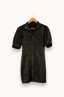 Hot The Kooples Robe e effet cuir - Taille XS/34 Noir