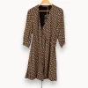Outlet Comptoir des Cotonniers Robe e et beige à motifs - Taille XS/34 Noir
