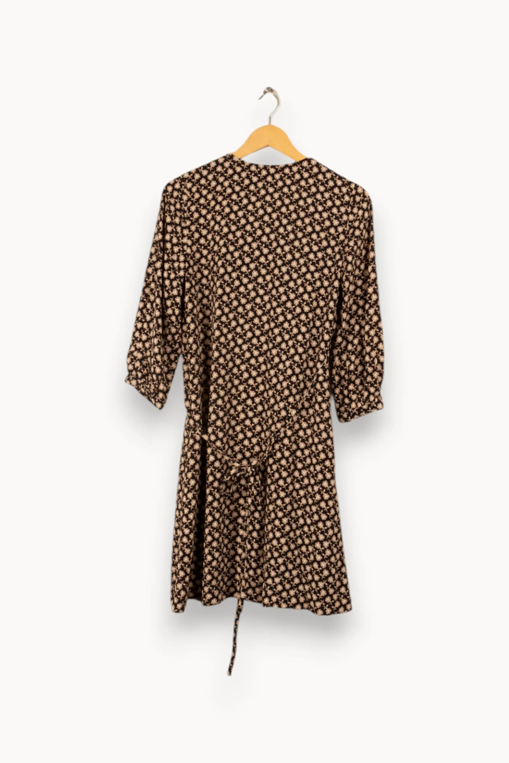 Outlet Comptoir des Cotonniers Robe e et beige à motifs - Taille XS/34 Noir