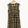 Outlet Suncoo Robe noire et jaune à motifs - Taille L/40 Multicolore