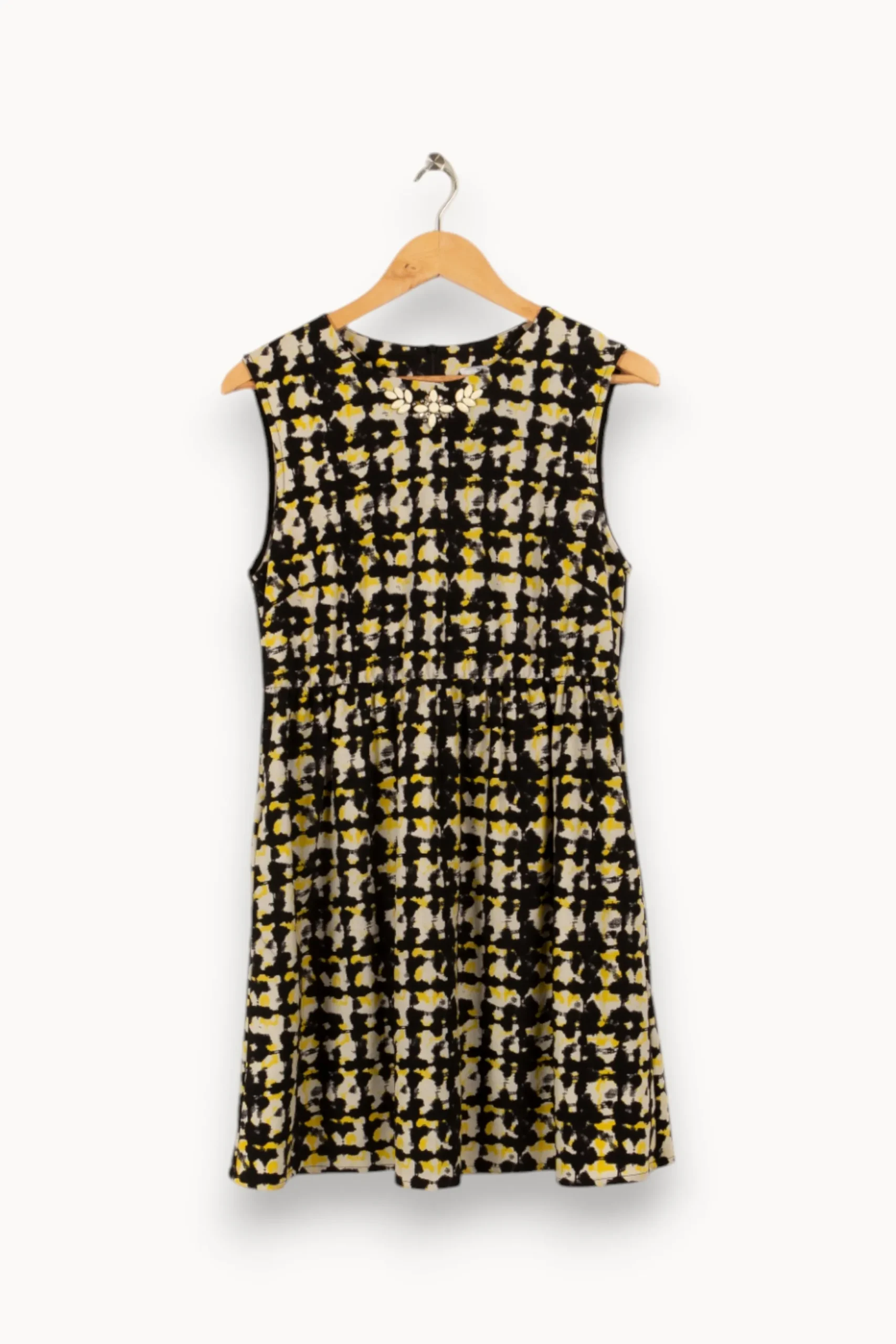 Outlet Suncoo Robe noire et jaune à motifs - Taille L/40 Multicolore