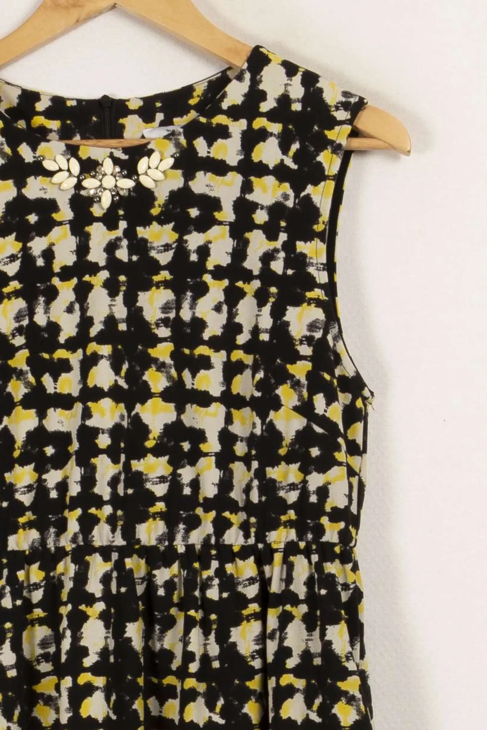 Outlet Suncoo Robe noire et jaune à motifs - Taille L/40 Multicolore