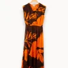 Clearance Caroll Robe à motifs - Taille S/36 Orange