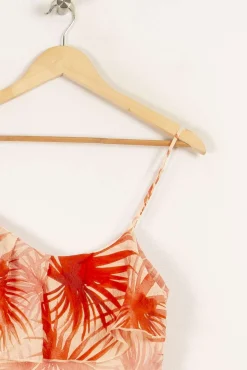 Outlet Essentiel Antwerp Robe rose à motif - Taille S/36 Orange