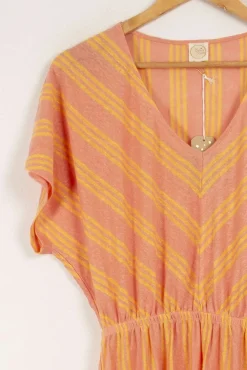 Store Des petits hauts Robe et jaune rayée - Taille S/36 Rose