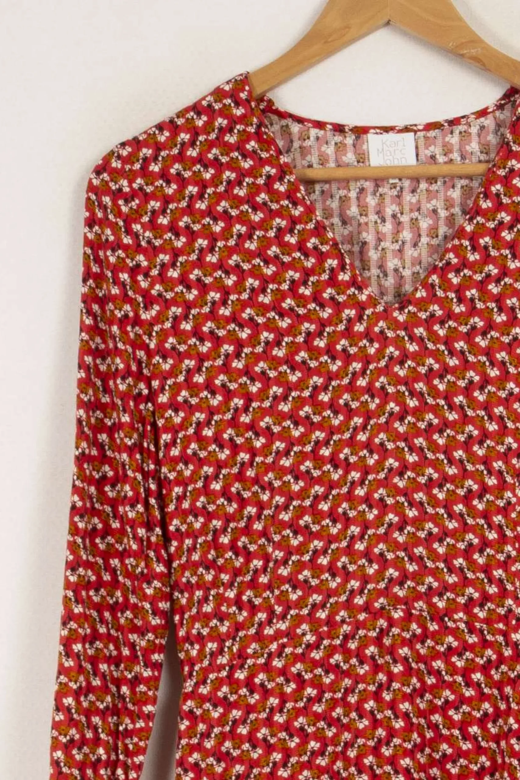 Cheap Karl Marc John Robe à motifs - Taille S/36 Rouge