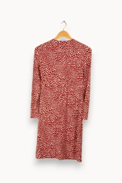 Flash Sale Caroll Robe à motifs blancs - Taille S/36 Rouge
