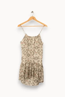 Discount IKKS Robe verte à motif floral - Taille M/38 Multicolore