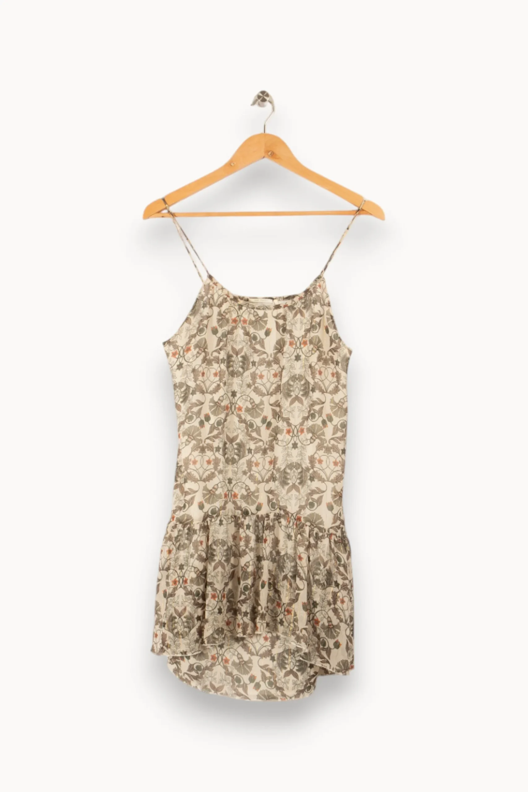 Discount IKKS Robe verte à motif floral - Taille M/38 Multicolore