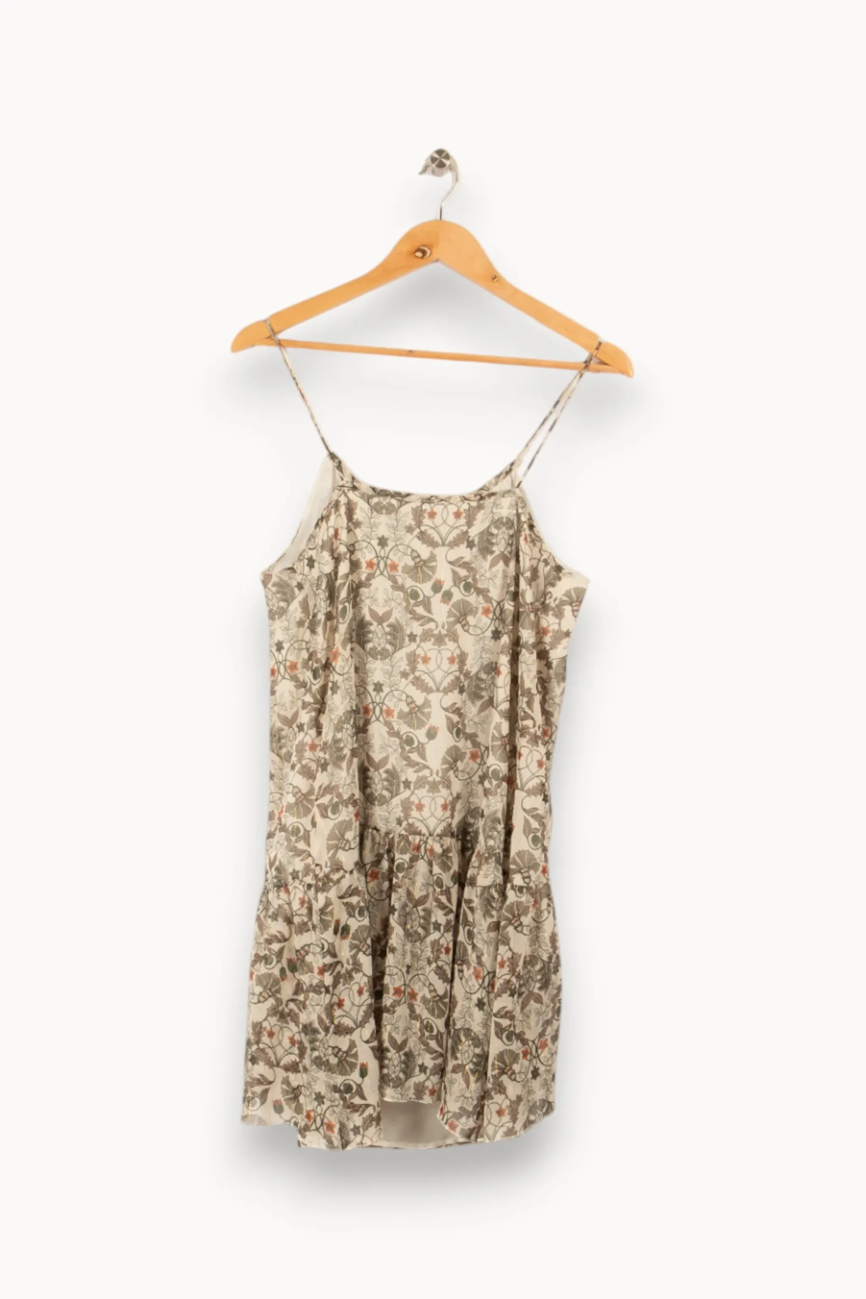 Discount IKKS Robe verte à motif floral - Taille M/38 Multicolore