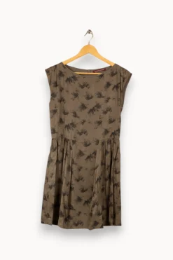 Fashion Comptoir des Cotonniers Robe e à motifs - Taille S/36 Vert