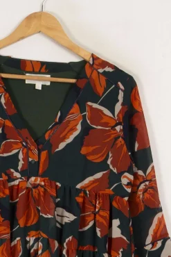 Fashion Grace & Mila Robe e à motifs - Taille S/36 Vert