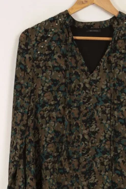 Clearance IKKS Robe e à motifs - Taille S/36 Vert