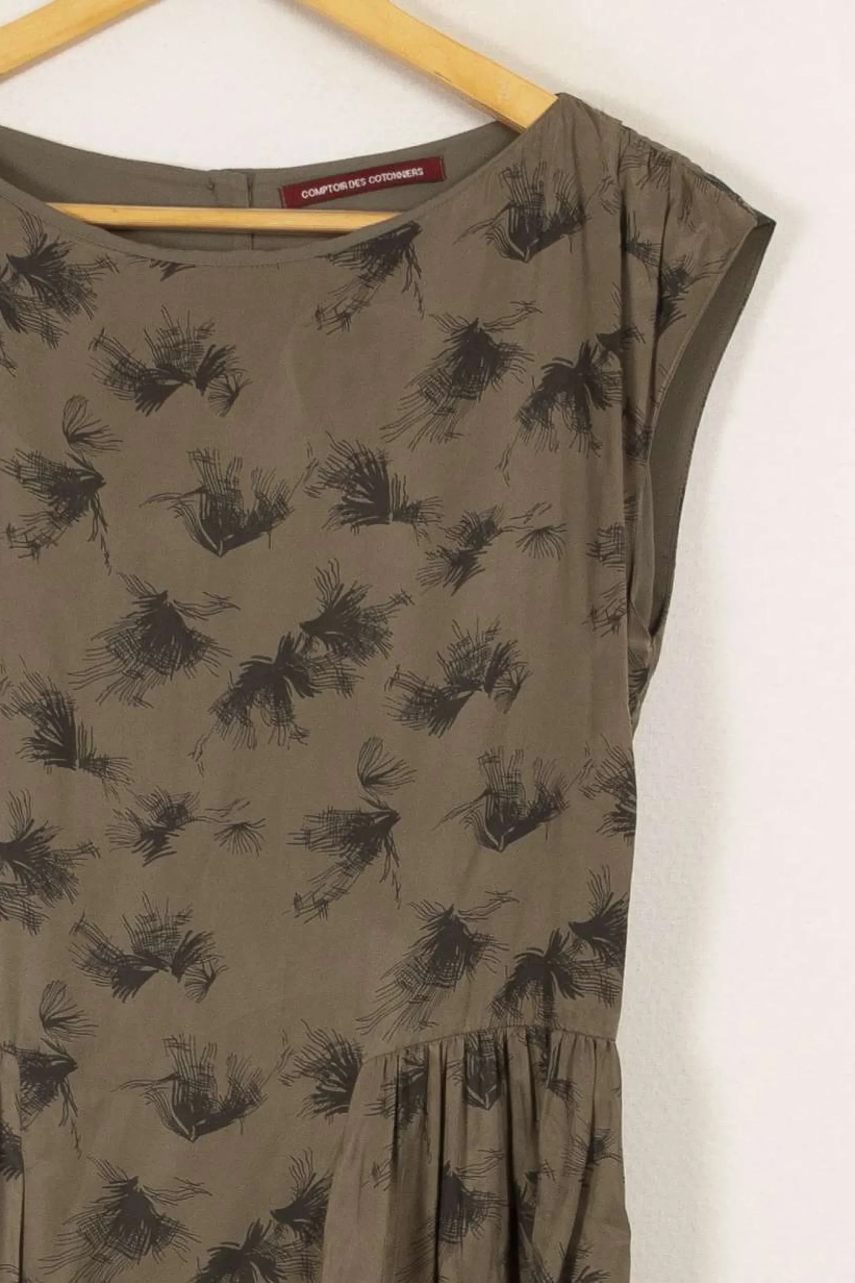 Fashion Comptoir des Cotonniers Robe e à motifs - Taille S/36 Vert