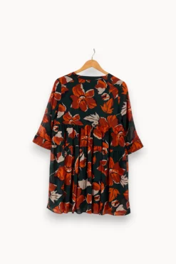 Fashion Grace & Mila Robe e à motifs - Taille S/36 Vert