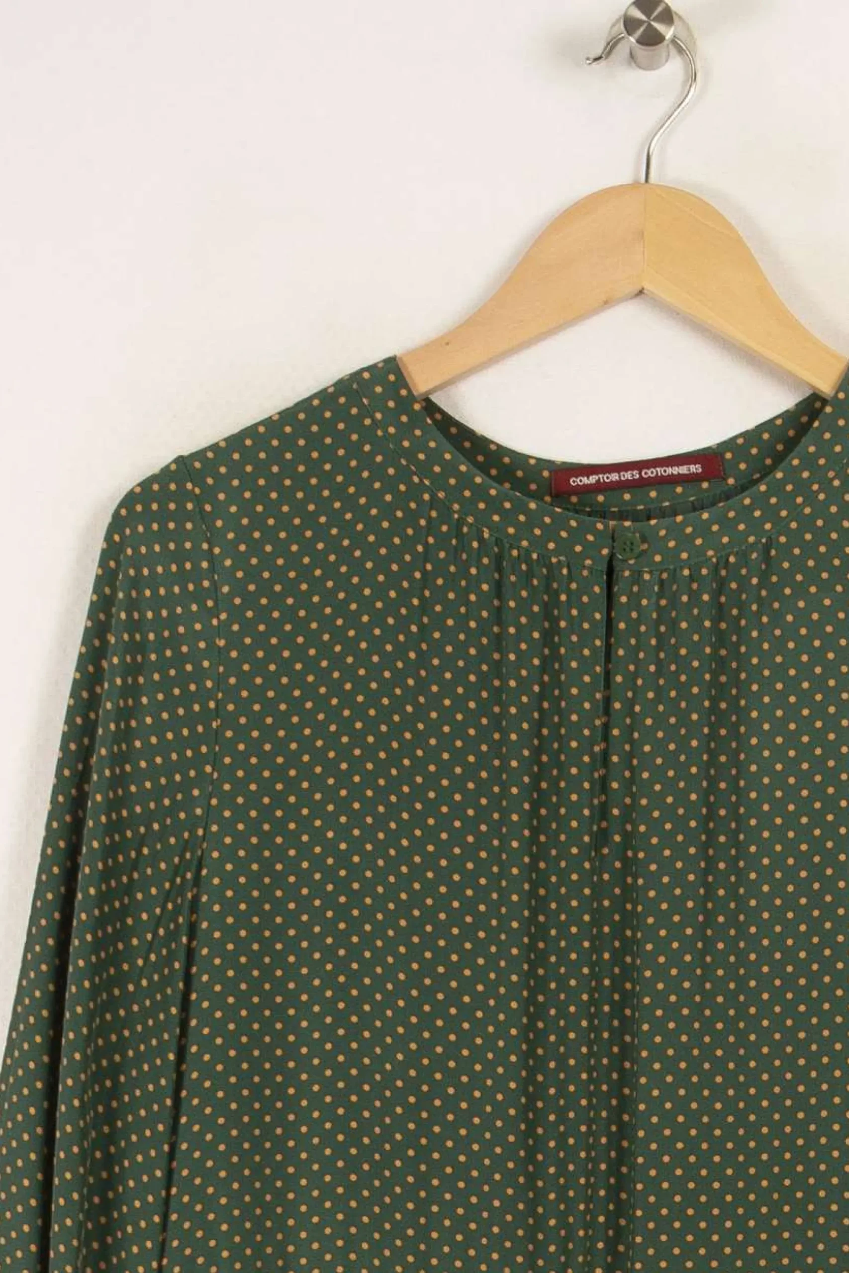 Best Comptoir des Cotonniers Robe e en soie - Taille L/40 Vert