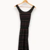 Online Des petits hauts Robe e foncée rayée - Taille S/36 Vert