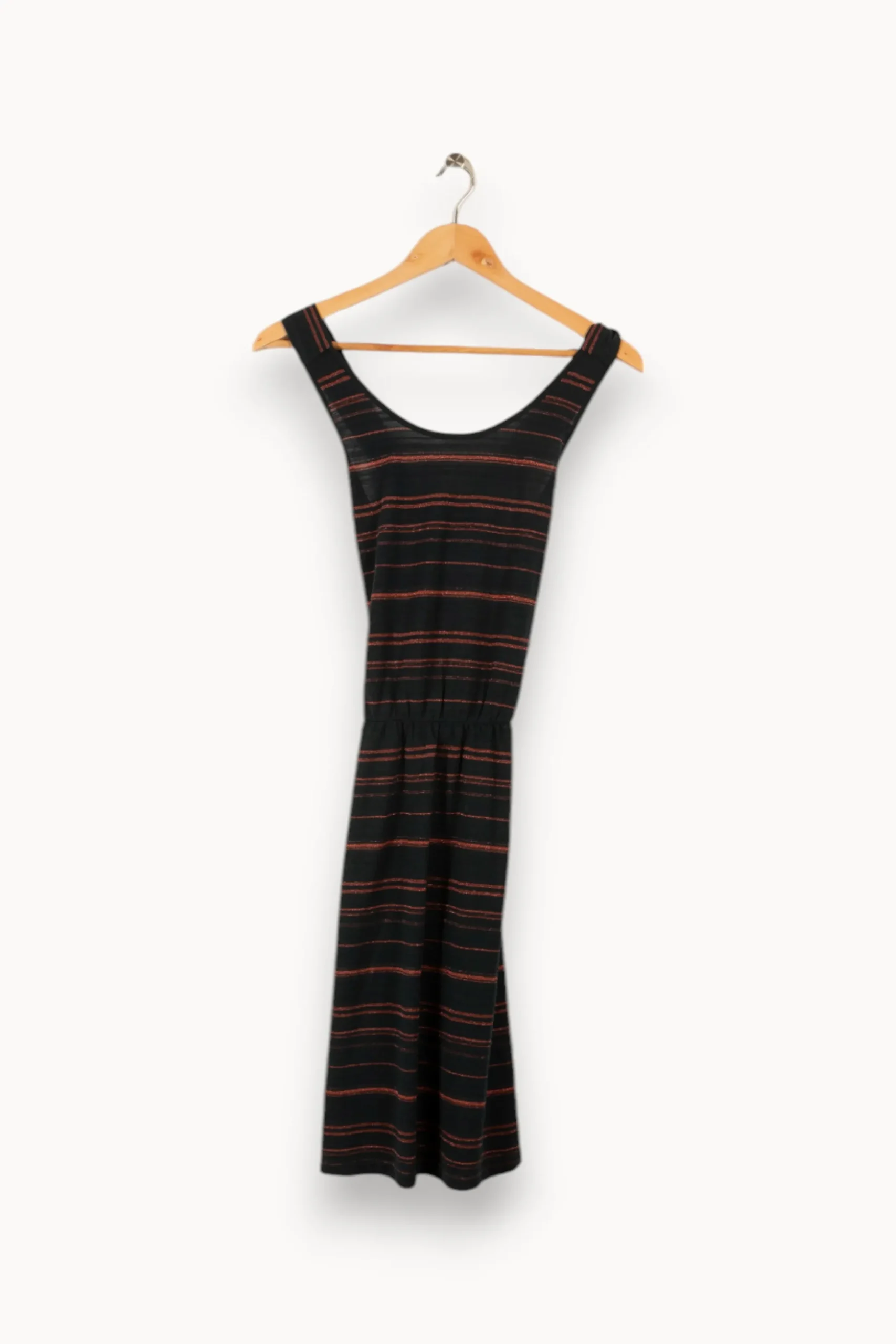 Online Des petits hauts Robe e foncée rayée - Taille S/36 Vert