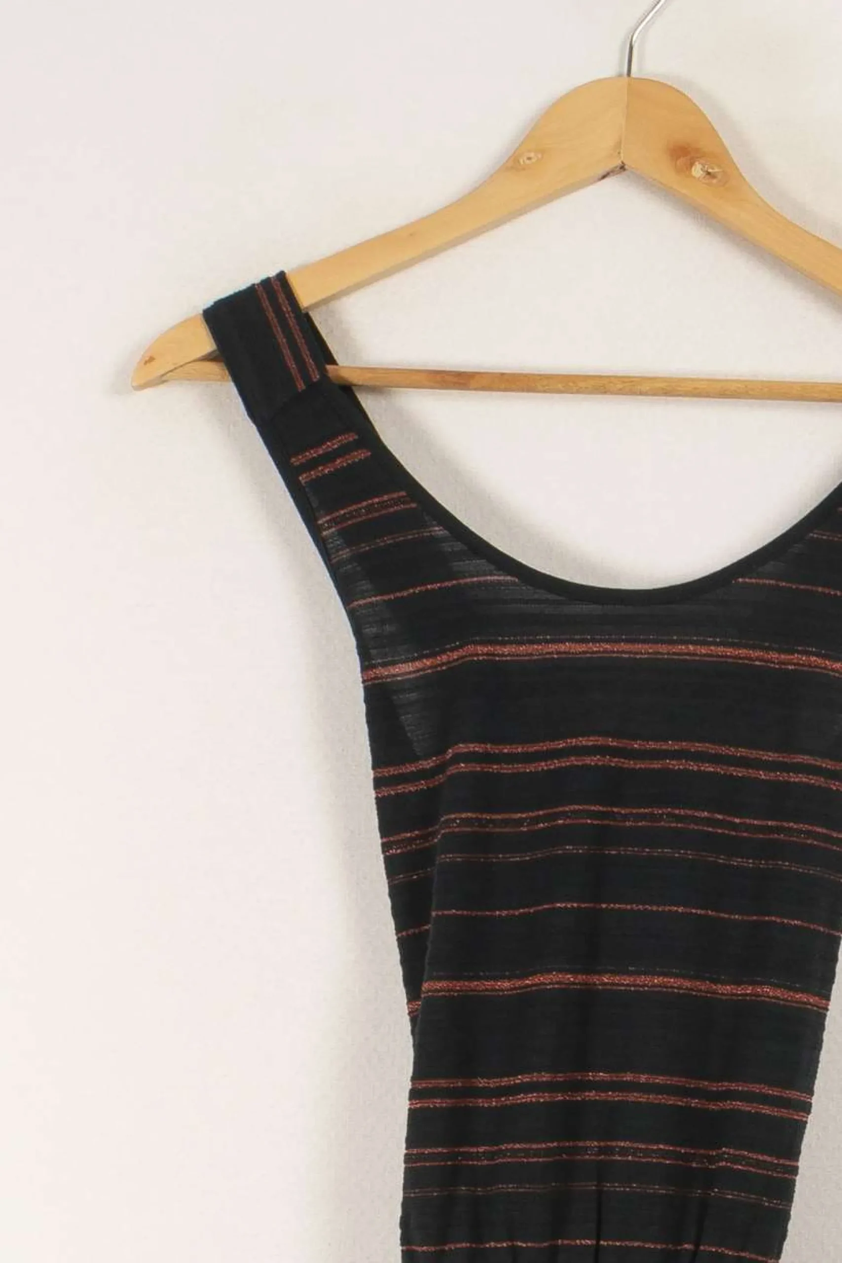 Online Des petits hauts Robe e foncée rayée - Taille S/36 Vert