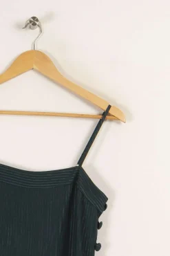 New Des petits hauts Robe e rayée - Taille L/40 Vert