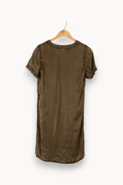 Best Sale IKKS Robe e/marron - Taille XS/34 Vert