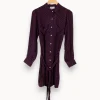 Outlet Bizance Robe-chemise e à pois - Taille S/36 Bleu