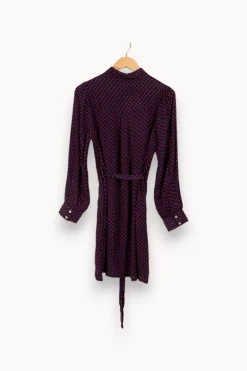 Outlet Bizance Robe-chemise e à pois - Taille S/36 Bleu