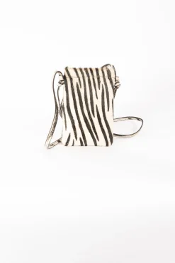Outlet Petite Mendigote Sac À Bandoulière Zèbre - T.U. Blanc