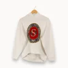 Best Sale Sandro Sweat à capuche avec dessins - Taille S/36 Blanc