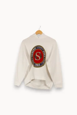 Best Sale Sandro Sweat à capuche avec dessins - Taille S/36 Blanc