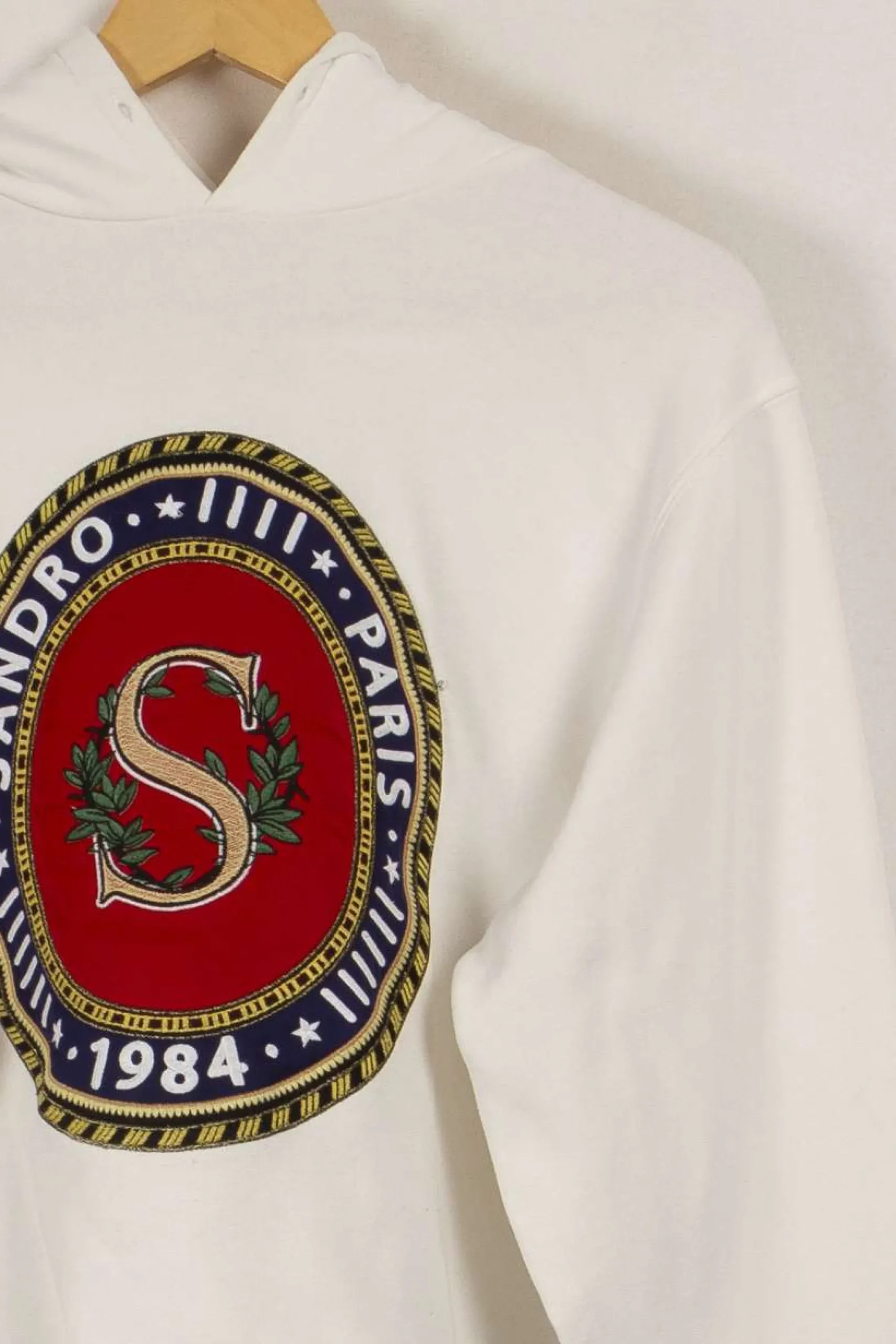 Best Sale Sandro Sweat à capuche avec dessins - Taille S/36 Blanc