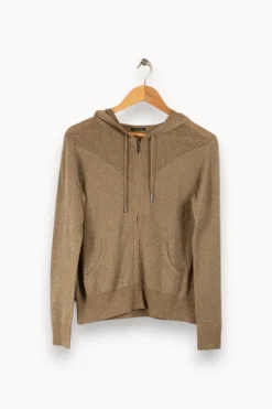 New IKKS Sweat à capuche pailleté - Taille M/38 Vert