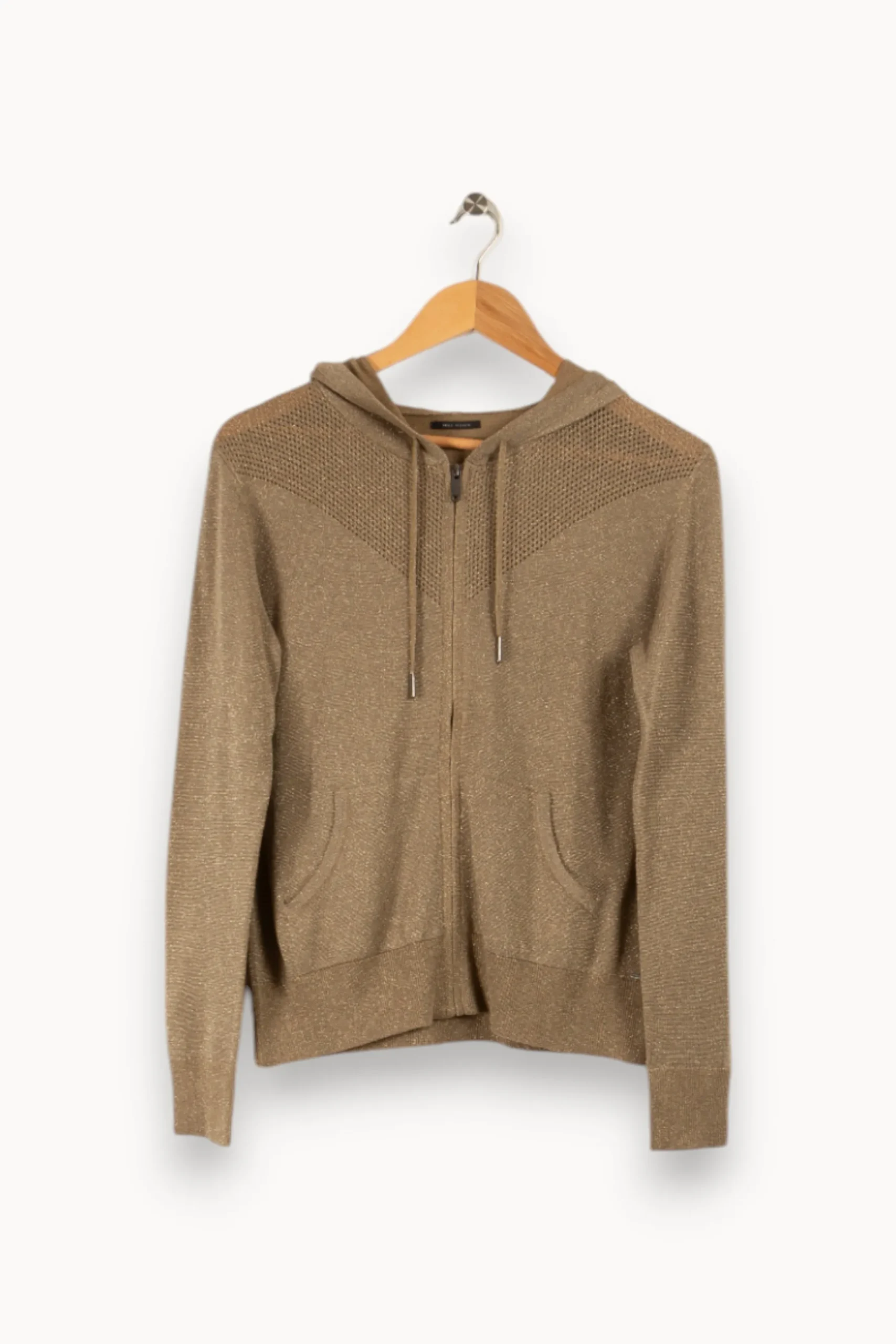 New IKKS Sweat à capuche pailleté - Taille M/38 Vert