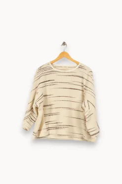 New ba&sh Sweat blanc à motifs - Taille S/36 Multicolore