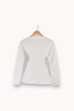 New Maje Sweat avec photo - Taille S/36 Blanc
