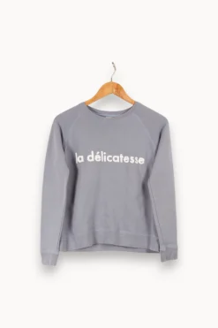 Clearance Rosaé Paris Sweat avec inscription - Taille M/38 Bleu