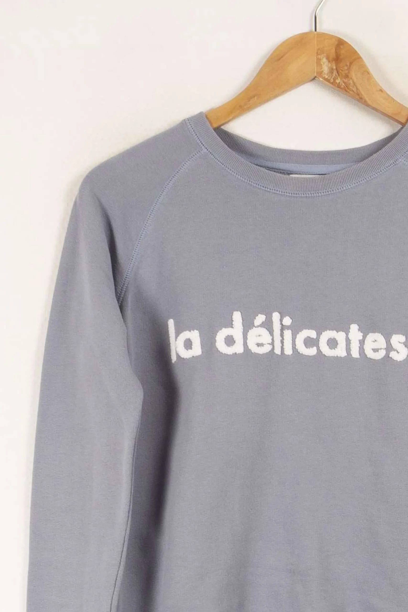 Clearance Rosaé Paris Sweat avec inscription - Taille M/38 Bleu