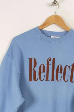 Best Sale Closed Sweat avec inscription - Taille S/36 Bleu