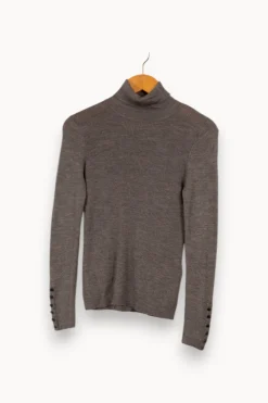 Best Maison 123 Sweat à col roulé - Taille M/38 Gris