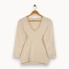 Best Maison 123 Sweat léger beige - Taille M/38 Blanc