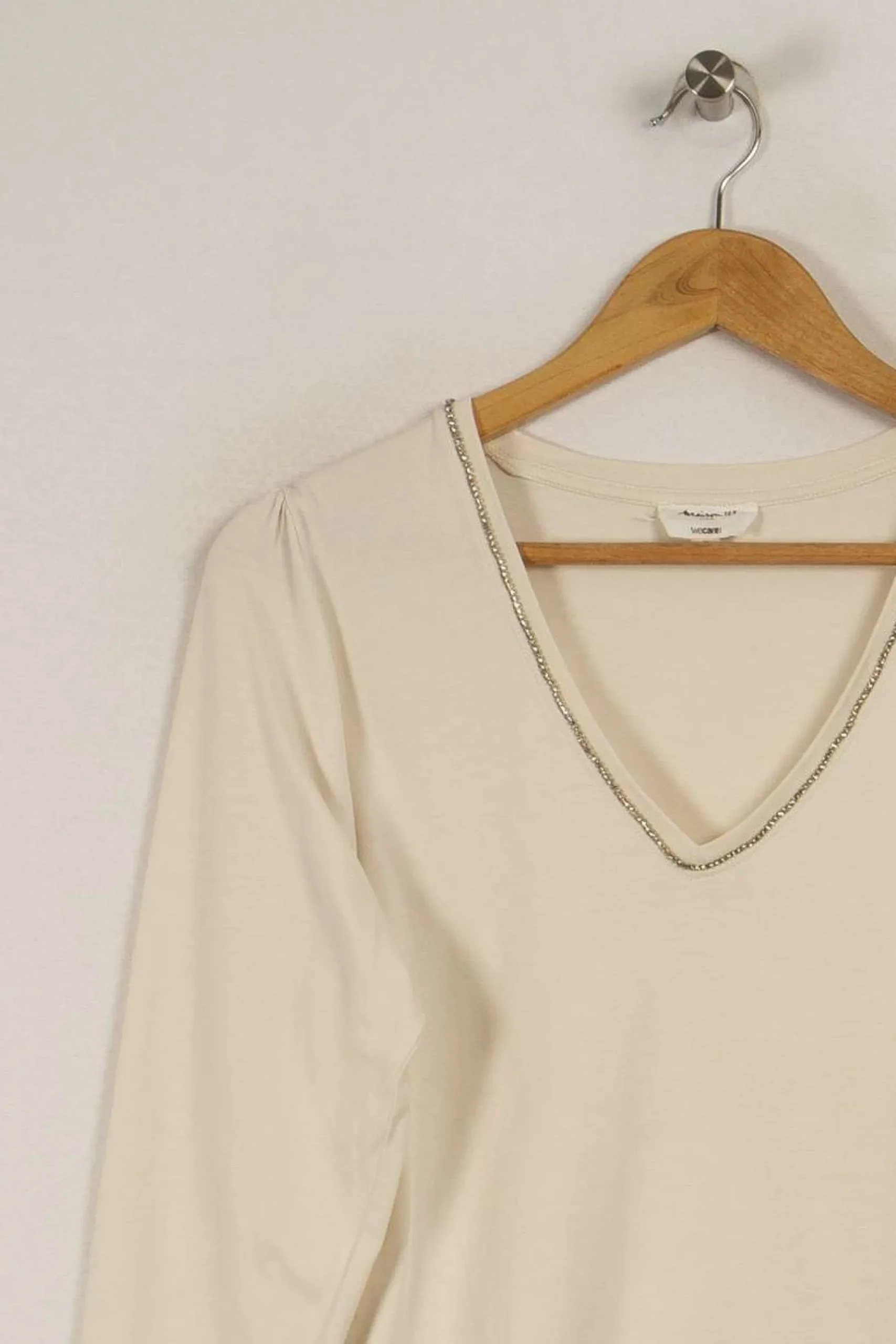 Best Maison 123 Sweat léger beige - Taille M/38 Blanc