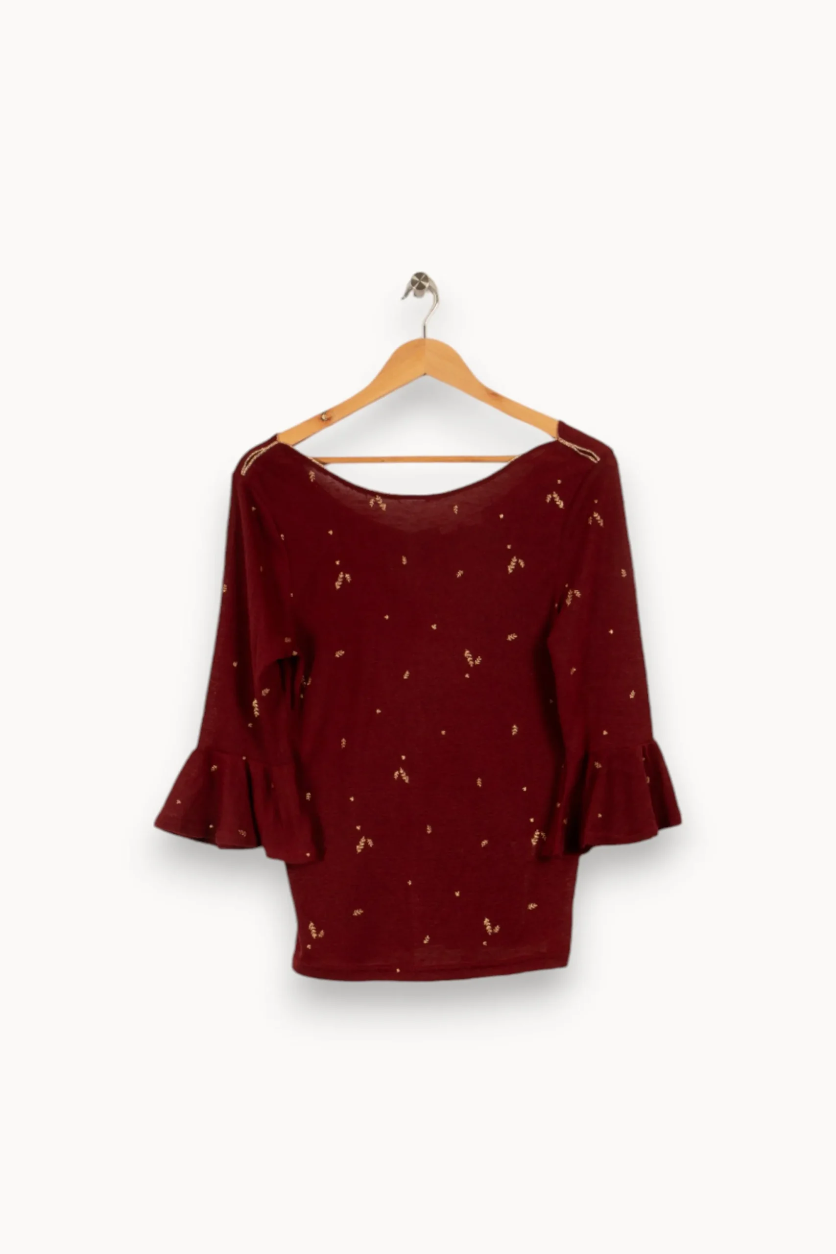 Online Grace & Mila Sweat léger à motifs - Taille M/38 Bordeaux